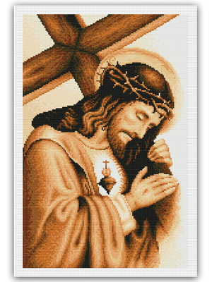 Jesus e a cruz - gráfico ponto cruz