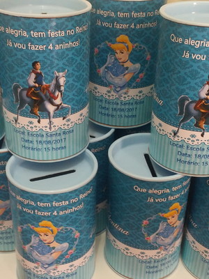 Cofrinho personalizado cinderela
