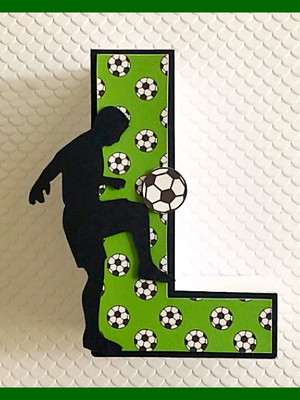 Letra 3d futebol