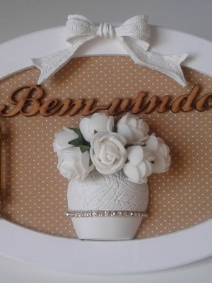 Placa bem vindo