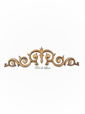 Aplique recorte arabesco mdf cru para artesanato 15cm