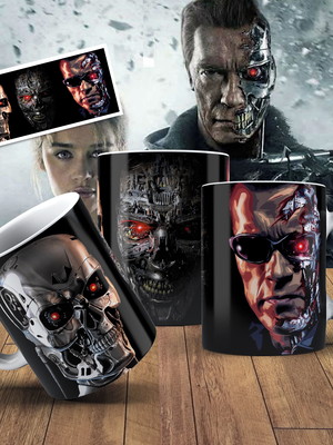 Caneca de cerâmica aaa 325 ml - exterminador do futuro