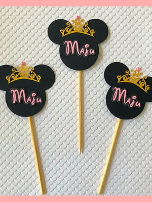 Toppers centro de mesa minnie rosa