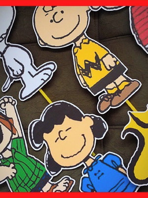 Toppers snoopy centro de mesa com haste de balão