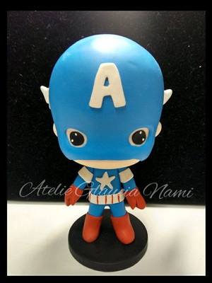 Capitão américa toy colecionável em biscuit