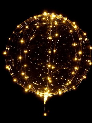 10 unidades baloes bubble led banco quente 45 cm completo