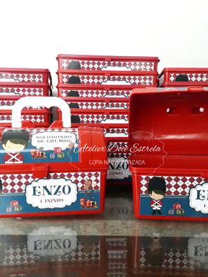 Bauzinho personalizado - vazio - soldadinho de chumbo