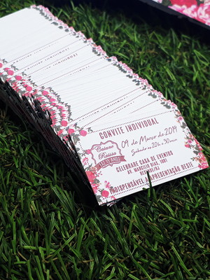 Convite individual debutante - senha - personalizado - 5x3