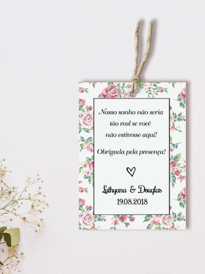 Tag de agradecimento - casamento