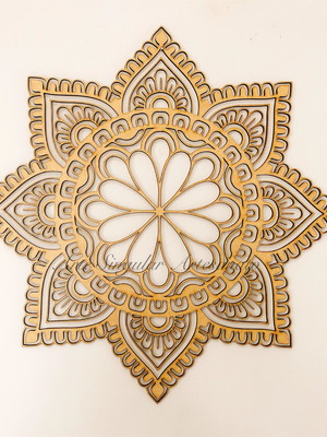 Mandala mdf cru 50 x 50