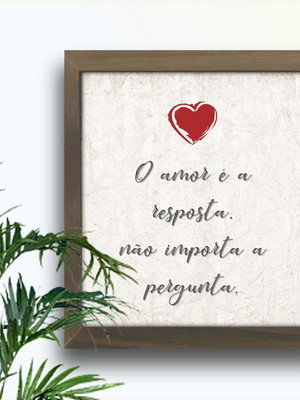 Quadro o amor é a resposta