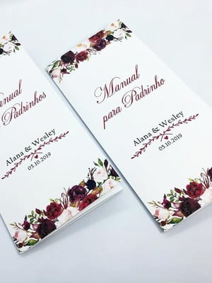 Convite de padrinhos / manual - marsala