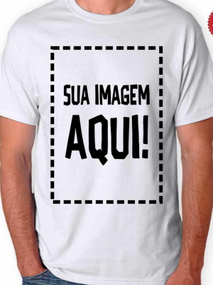 Camiseta personalizada com sua estampa (frente e verso)