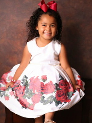 Vestido infantil de festa luxo