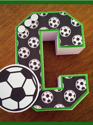 Letra 3d futebol
