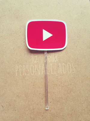 Topper para doces youtube 50 unidades