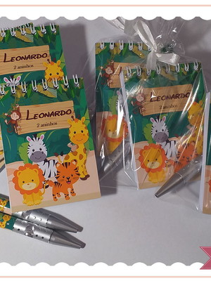 Bloco wire-o 40fls + caneta -safari