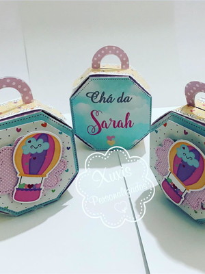 Caixa oitavada 3d personalizada