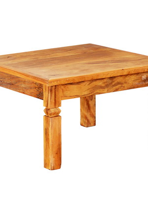 Mesa de centro 60 x 60 cm madeira maciça natural