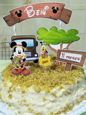 Topper para bolo - mickey safari