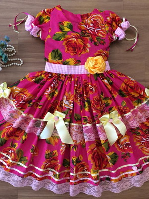 Vestido festa junina floral - estidos para festa junina