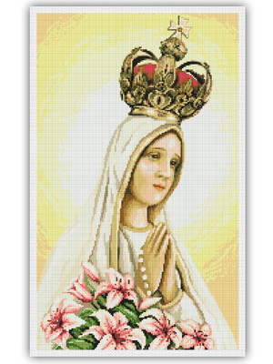 Nossa senhora de fátima - gráfico ponto cruz