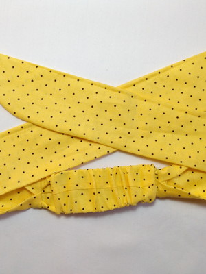 Faixa turbante (poa amarelo)