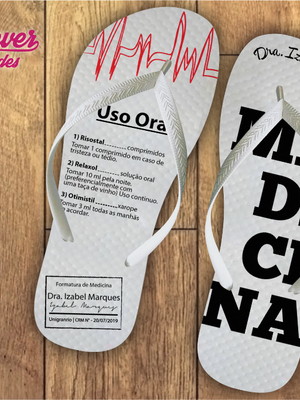 Chinelo personalizado formatura medicina