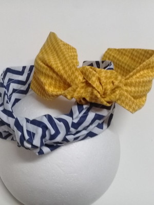Kit com 2 tiaras turbante com nó cores variadas