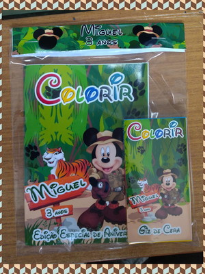 Kit p/ colorir embalado - mickey safari