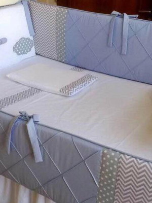 Combo kit berço + kit cama + ninho redutor + edredom de berc