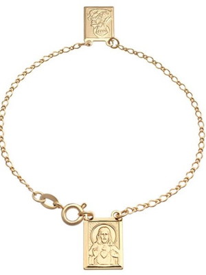 Pulseira escapulário quadrado