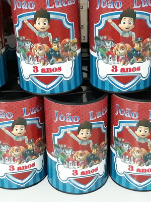 Cofrinho personalizado patrulha canina