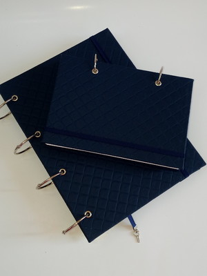Caderno argolado e porta fichas luxo couro