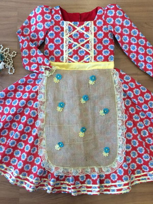 Vestido festa junina manga longa- estidos para festa junina