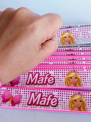 Pulseira bate enrola personalizadas barbie