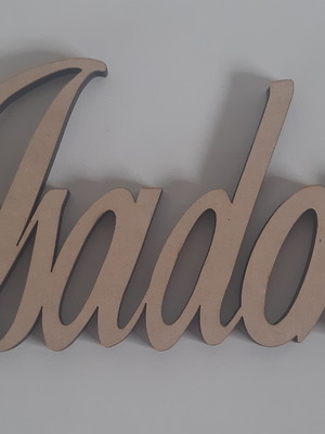 Nome isadora mdf 6mm com 25cm