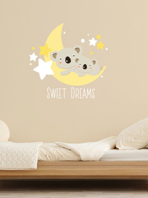 Adesivo lua com koalas sweet dreams
