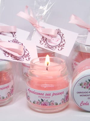 Lembrancinha vela perfumada 30 unidades
