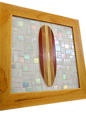 Mosaico prancha de surf old school