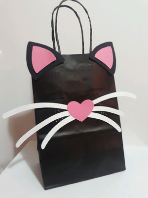 Kit com 5 sacola de gatinho