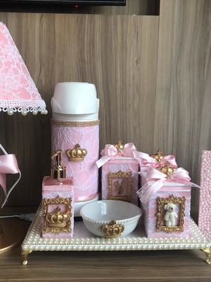 Kit higiene ursinha rosa
