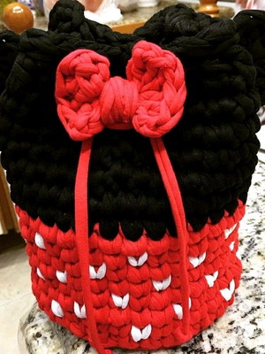 Bolsa infantil da minnie com orelhas