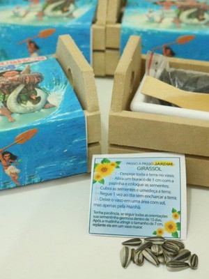 Kit caixote 6 mm com cinta personalizada - moana disney