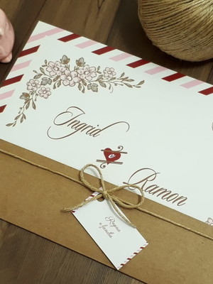 Convite de casamento postal
