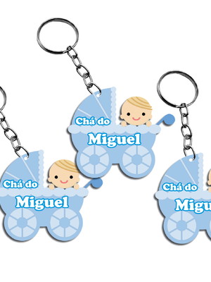 Chaveiro infantil chá de bebê menino personalizado