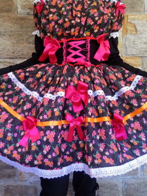 Vestido caipira gabi- vestido junino- adulto