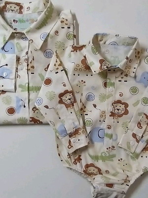 Camisa tal pai tal filho safari