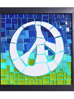 Simbolo da paz mosaico