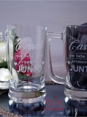 Canecas para chopp de vidro personalizada 340 ml